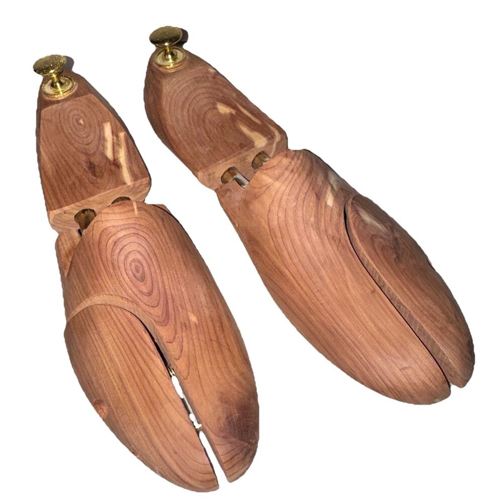 Preowned Unbranded Vented Wooden Shoe Trees Stretchers Lasts Sz 42